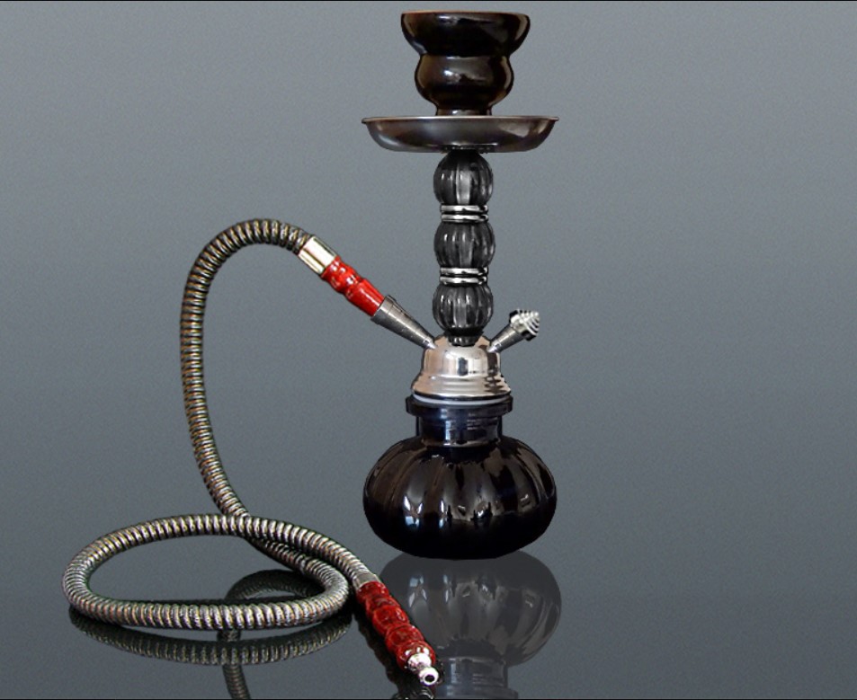 Hookah fekete vízipipa 1 csöves 28 cm